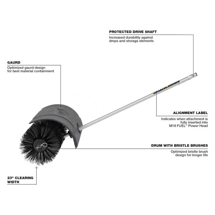 Milwaukee M18 FUEL QUIK LOK Bristle Brush Attachment, large image number 2