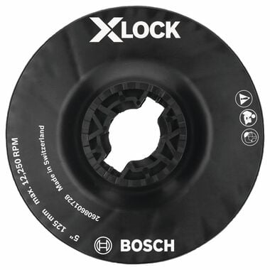 Bosch 5 In. X-LOCK Backing Pad with X-LOCK Clip - Medium Hardness