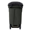 Toter 32 Gallon Greenstone Trash Can with Quiet Wheels and Attached Lid, small image number 5