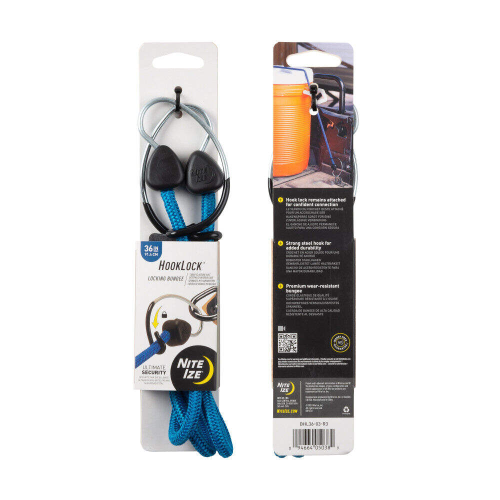 Nite Ize Promotional HookLock Locking Bungee 36 Inch Blue, large image number 3