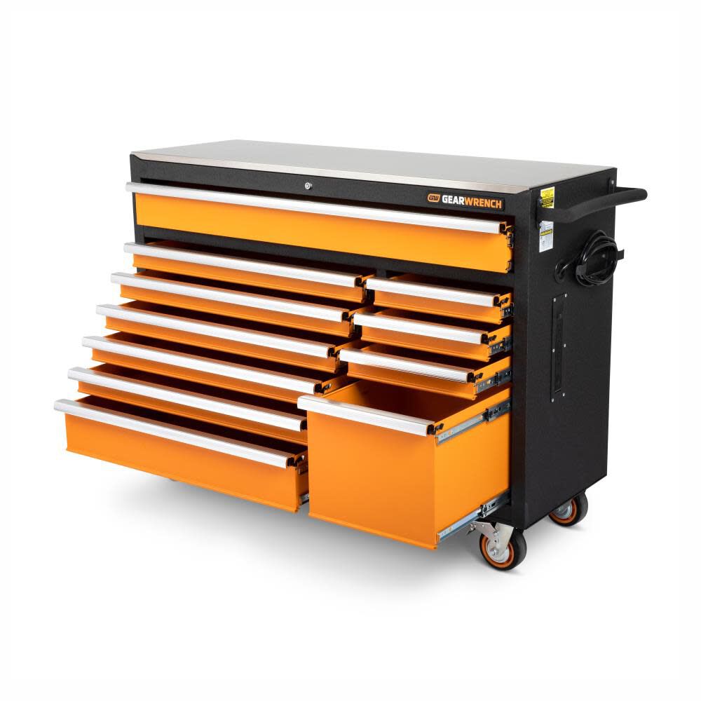 GEARWRENCH 52 in 11 Drawer GSX Series Rolling Tool Cabinet with Stainless Steel Worktop, large image number 3