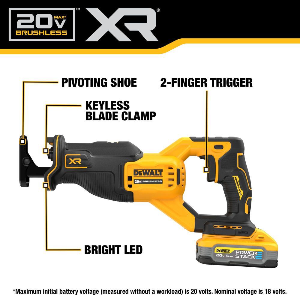 DEWALT 20V MAX XR Reciprocating Saw Kit, large image number 5