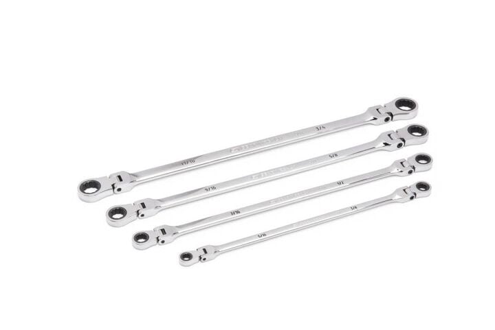 GEARWRENCH Ratcheting Wrench 90 Tooth 12 Point SAE GearBox Double Flex 4pc Set, large image number 0