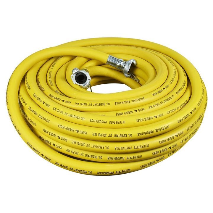 Interstate Pneumatics 3/4 Inch x 100 Ft. 300 PSI Jack Hammer Yellow Rhino Rubber Hose