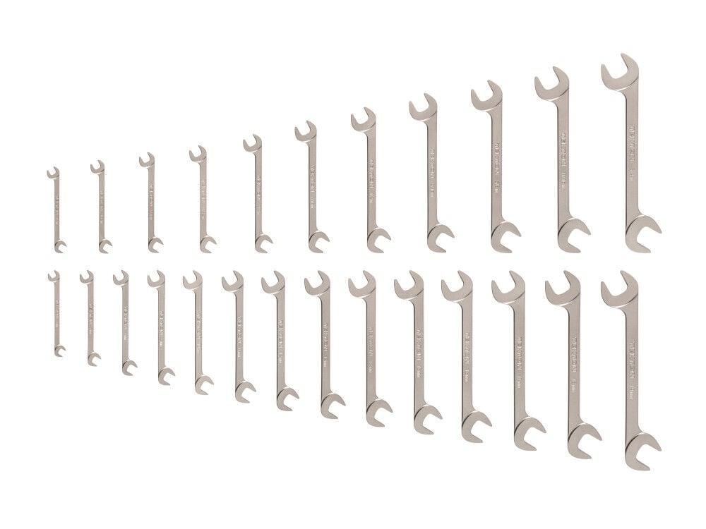 Tekton Angle Head Open End Wrench Set, 25-Piece (1/4-3/4 Inch, 6-19 mm), large image number 1