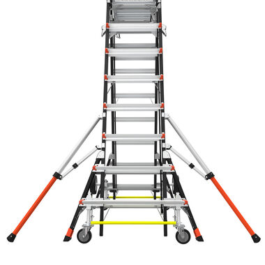 Little Giant Safety Cage Model 8 Ft. to 14 Ft. IAA FG with All Terrain Wheels and Wheel Lift, large image number 4