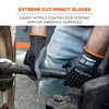 Ergodyne 7174 Coated A7 Cut-Resistant Impact Gloves Small Gray, small image number 2