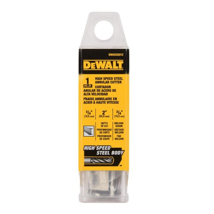 DEWALT Annular Cutter 3/4in X 2in HSS 3/4in Weldon, large image number 2
