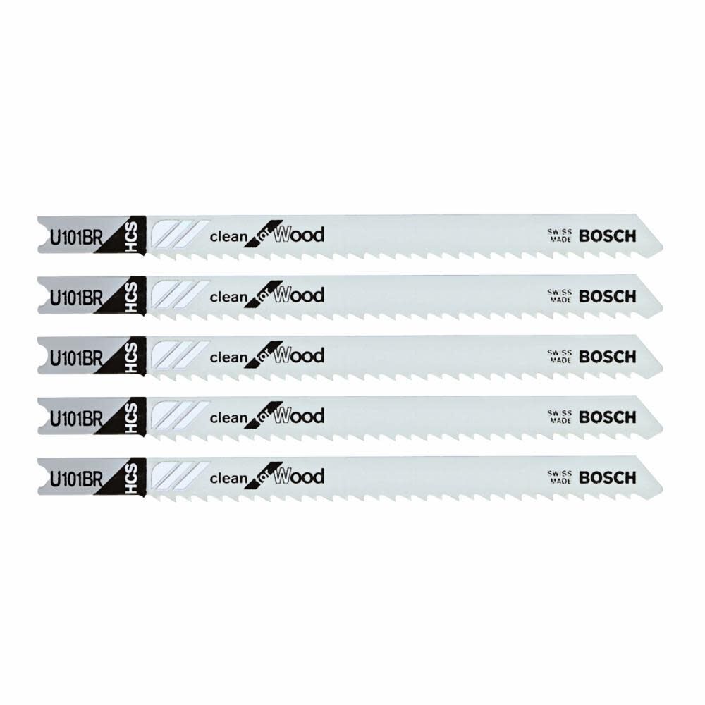 Bosch Jig Saw Blades 5pc 3 5 8in 10 TPI Reverse Pitch Clean for