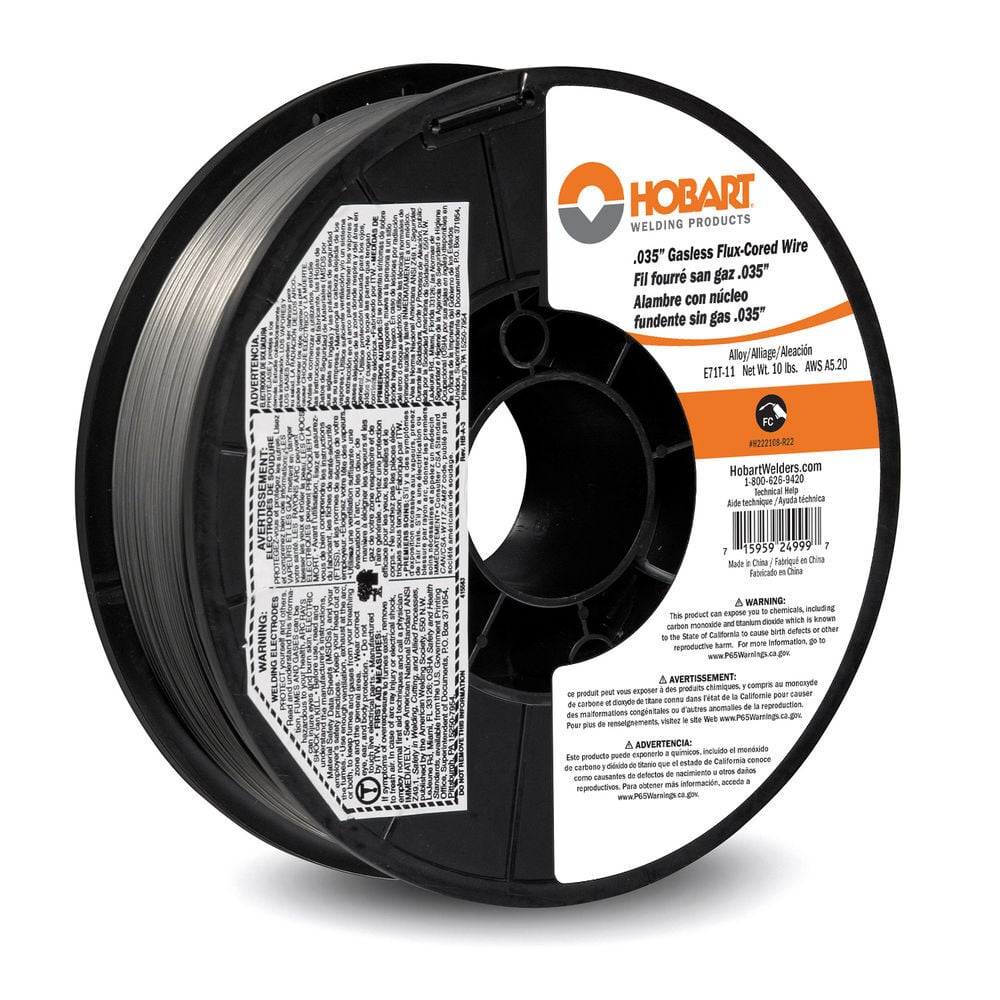 Hobart Flux-Cored E71T-11 .035in Wire 10lb spool, large image number 1