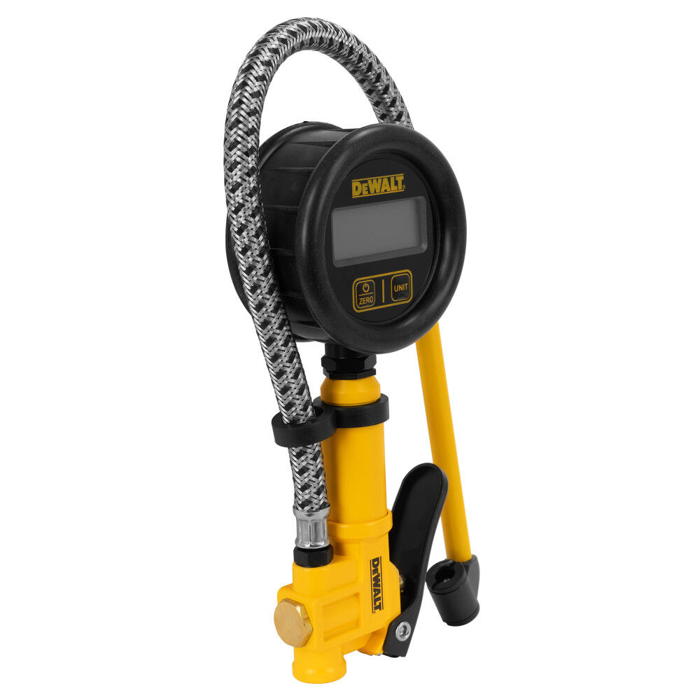DEWALT 2 1/2 Inch Digital inflator with 15 Inch Steel Braid, large image number 1