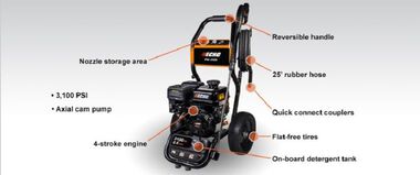 Echo 3100 psi Gas Pressure Washer, large image number 1