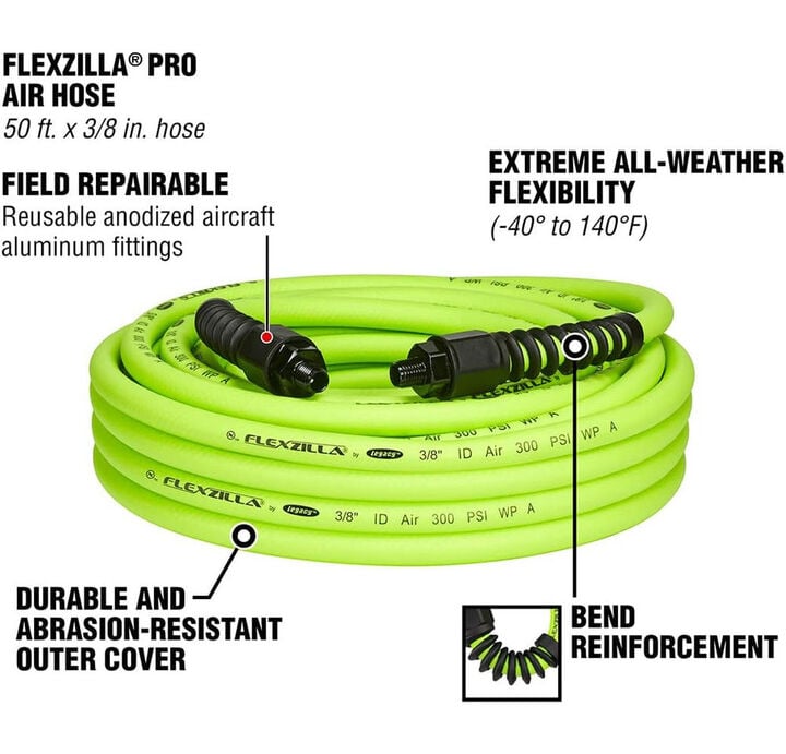 Flexzilla 3/8 Inch x 50 Ft. Pro Polymer Air Hose, large image number 2