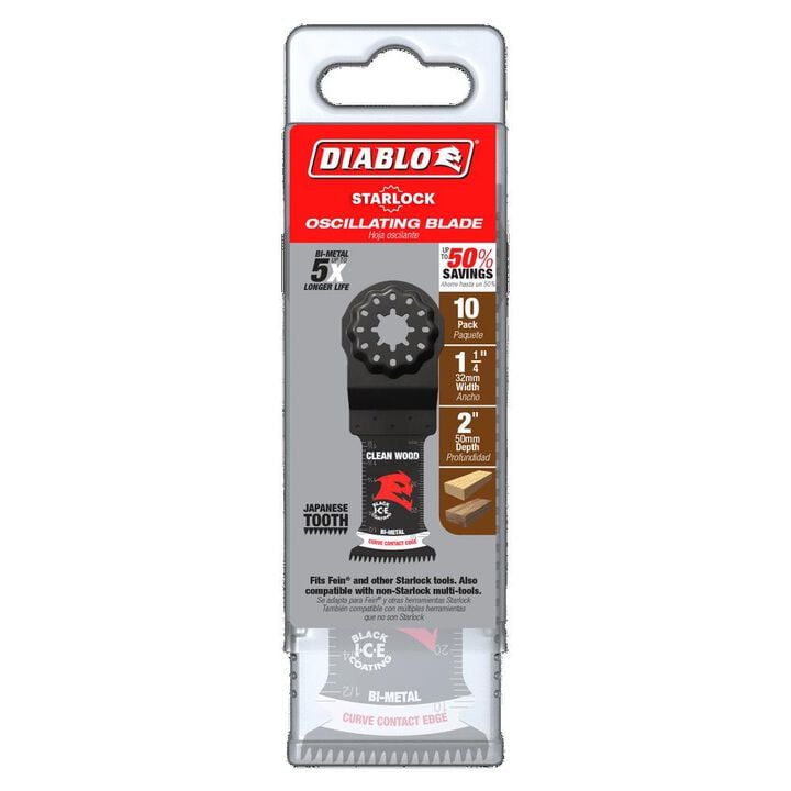 Diablo Tools 1-1/4in Starlock Bi-Metal Oscillating Blades for Clean Wood, large image number 3