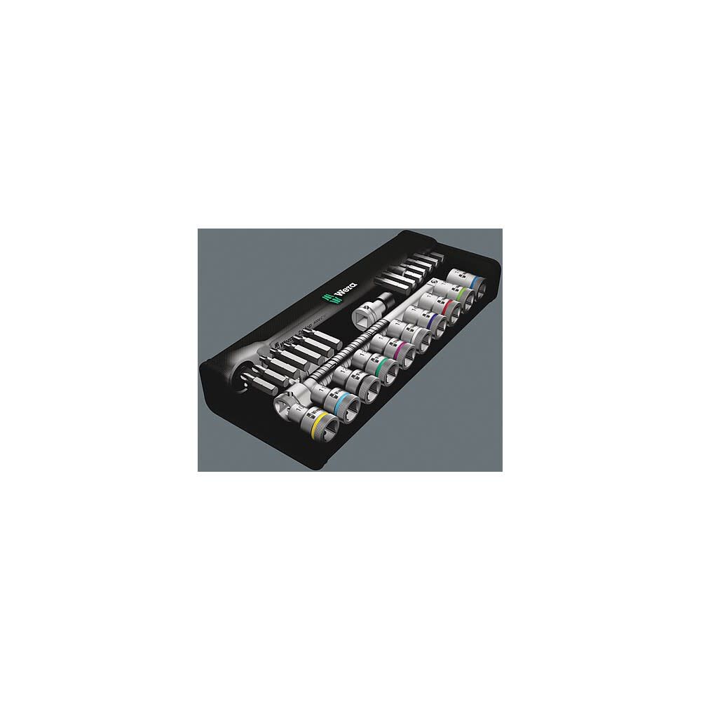 Wera Tools 8100 SC 8 1/2 in Drive Zyklop Metal Ratchet Set 28pc, large image number 9