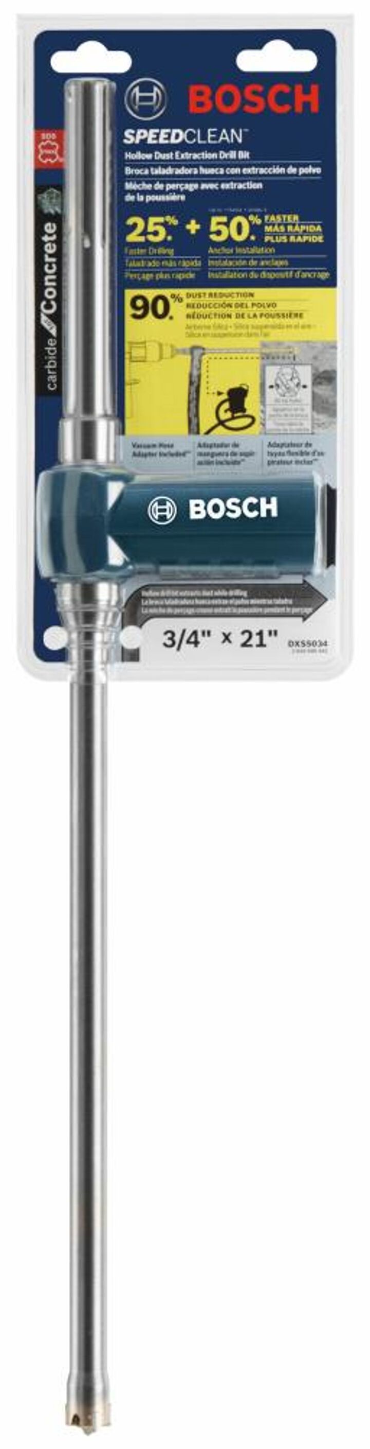 Bosch 3/4 Inch x 21 Inch SDS-max Speed Clean Dust Extraction Bit, large image number 4