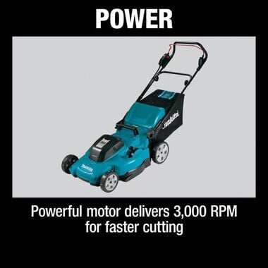 Makita 36V (18V X2) LXT 21in Lawn Mower Kit with 4 Batteries, large image number 3