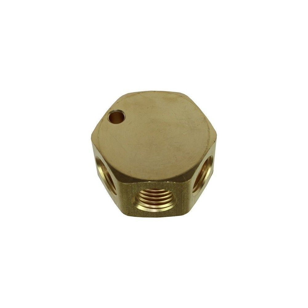 Coilhose 3 Port Flat Hex Manifold, 3/8in Inlet x 3/8in Outlet, large image number 2