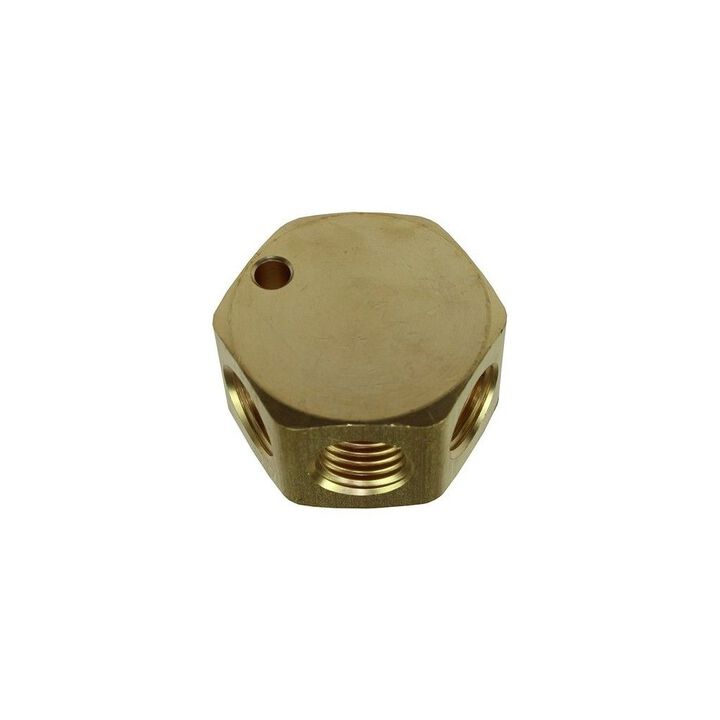 Coilhose 3 Port Flat Hex Manifold, 3/8in Inlet x 3/8in Outlet, large image number 1