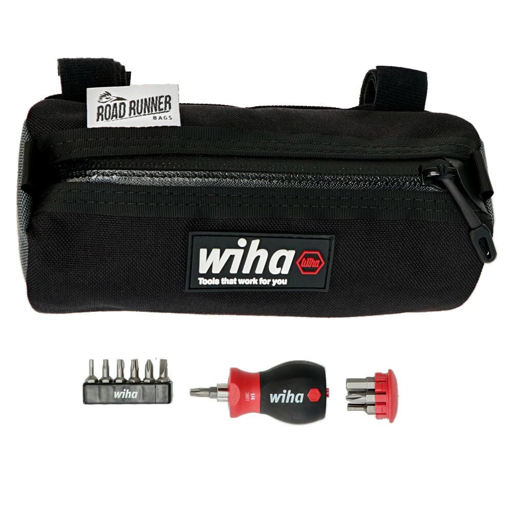 Wiha Stubby Bike Repair Multi-Driver Screwdriver with Road Runner Bag 14pc, large image number 1