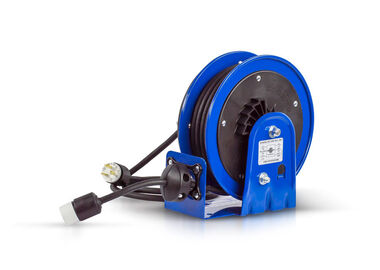 Coxreels Hose Reel 30' Compact Spring Driven Cord Reel Single Receptacle  with 12GA Steel Base PC10-3012-A - Acme Tools
