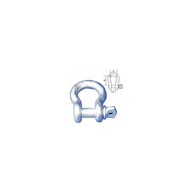 Peerless Chain 1-1/4 In. Size Peer-Lift Galvanized Screw Pin Anchor Shackle, large image number 1