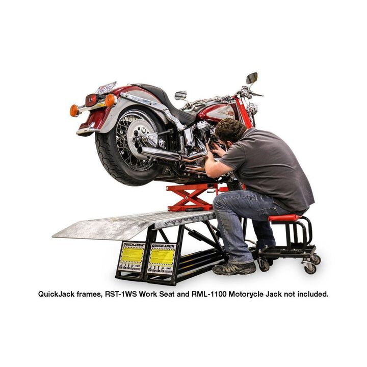 QuickJack 1000 Lbs Motorcycle Lift Adapter Kit with Front-Wheel Vise, large image number 1