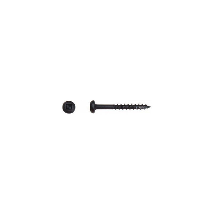 Deerwood Fasteners #6 x 1-1/2 In. Pan Head Square Drive Black Pocket Hole Screw, large image number 1