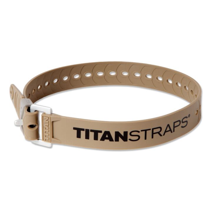 Titan Straps 25 Inch Tan Polymer 70 Lbs Utility Strap with Aluminum Buckle