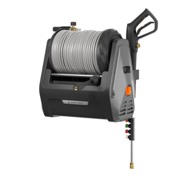 Giraffe Tools GRANDFALLS PLUS+ 2900 PSI 1.1 GPM Electric Cold Water Retractable Pressure Washer with 4 Spray Nozzles, large image number 1