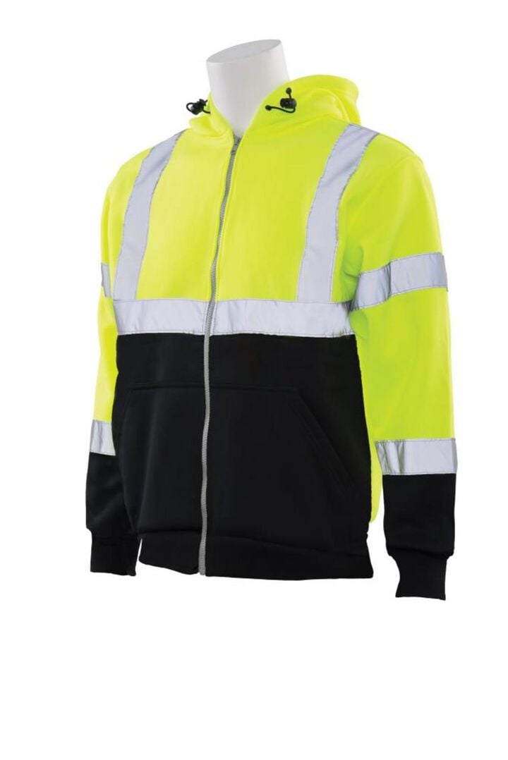 Delta Plus W375B Class 3 Zip Front Hoodie Sweatshirt, XL