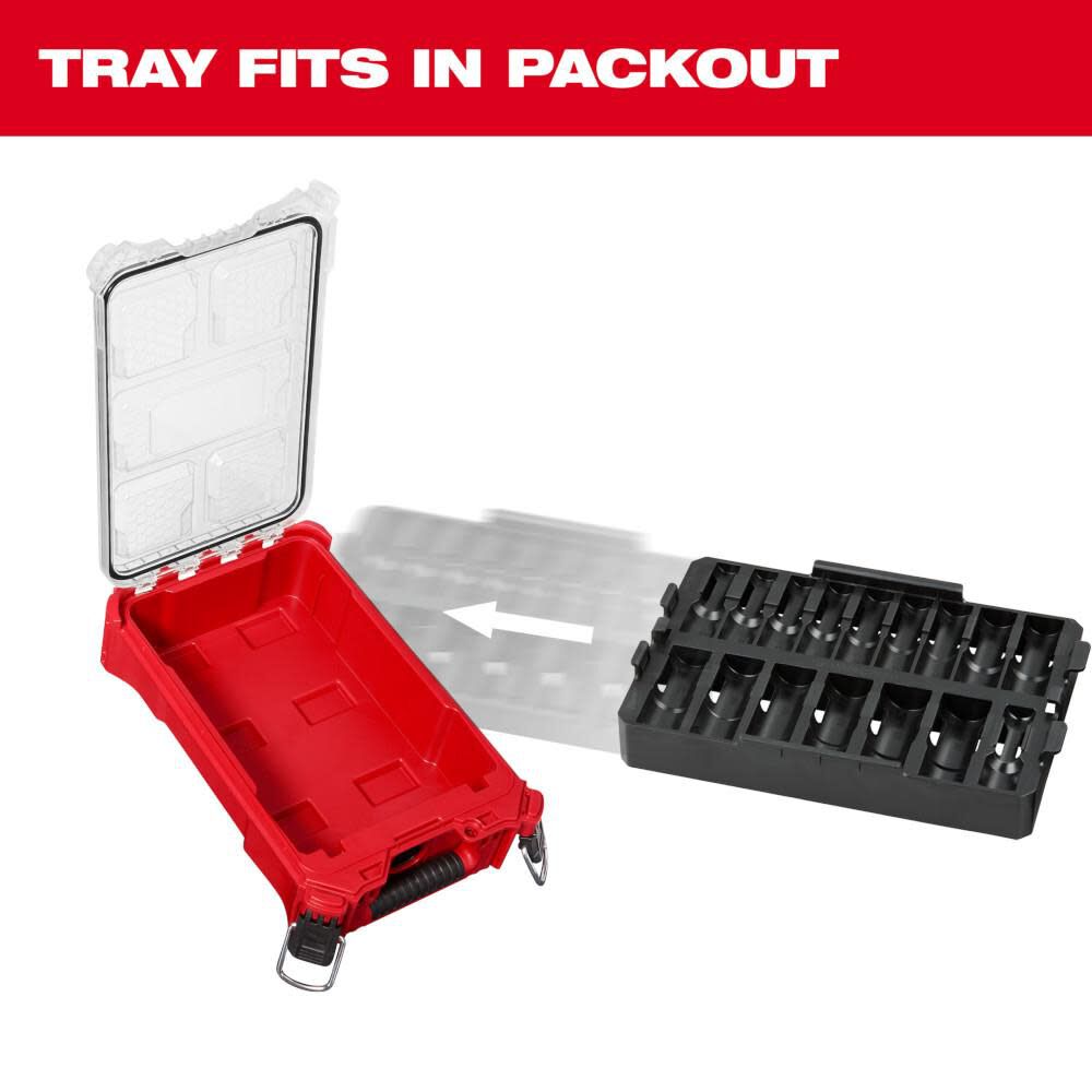 Milwaukee SHOCKWAVE Impact Duty Socket 1/2 Dr 16pc Tray Only, large image number 6