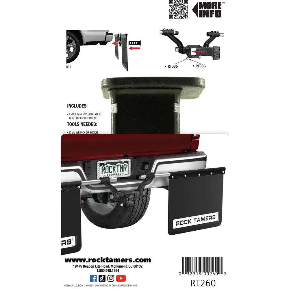Rock Tamers Shin Tamer Hitch Mount for Mudflap System, large image number 9