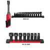 Milwaukee M12 Insider Extended Reach Ratchet (Bare Tool), 8 Piece Socket SAE Set Bundle, small
