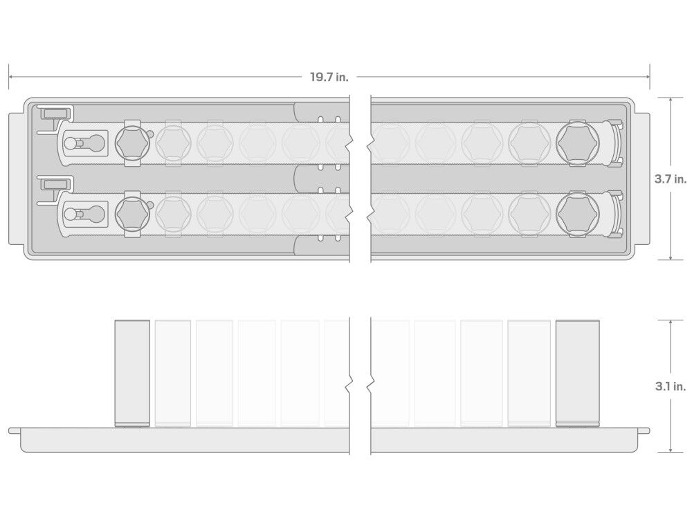 Tekton 3/8 Inch 6 Point Socket Set, 30 Pieces (1/4-1 Inch), large image number 7