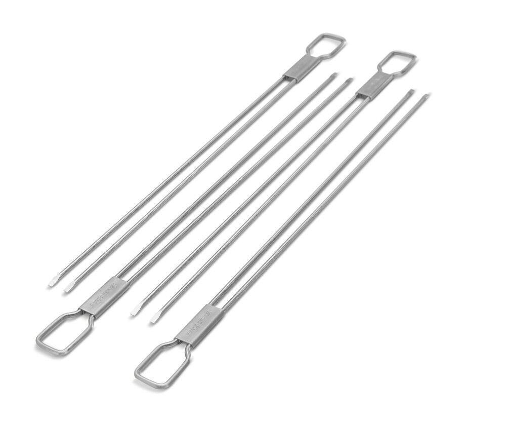Broil King 4 Piece Stainless Steel Dual Prong Skewers – 64049