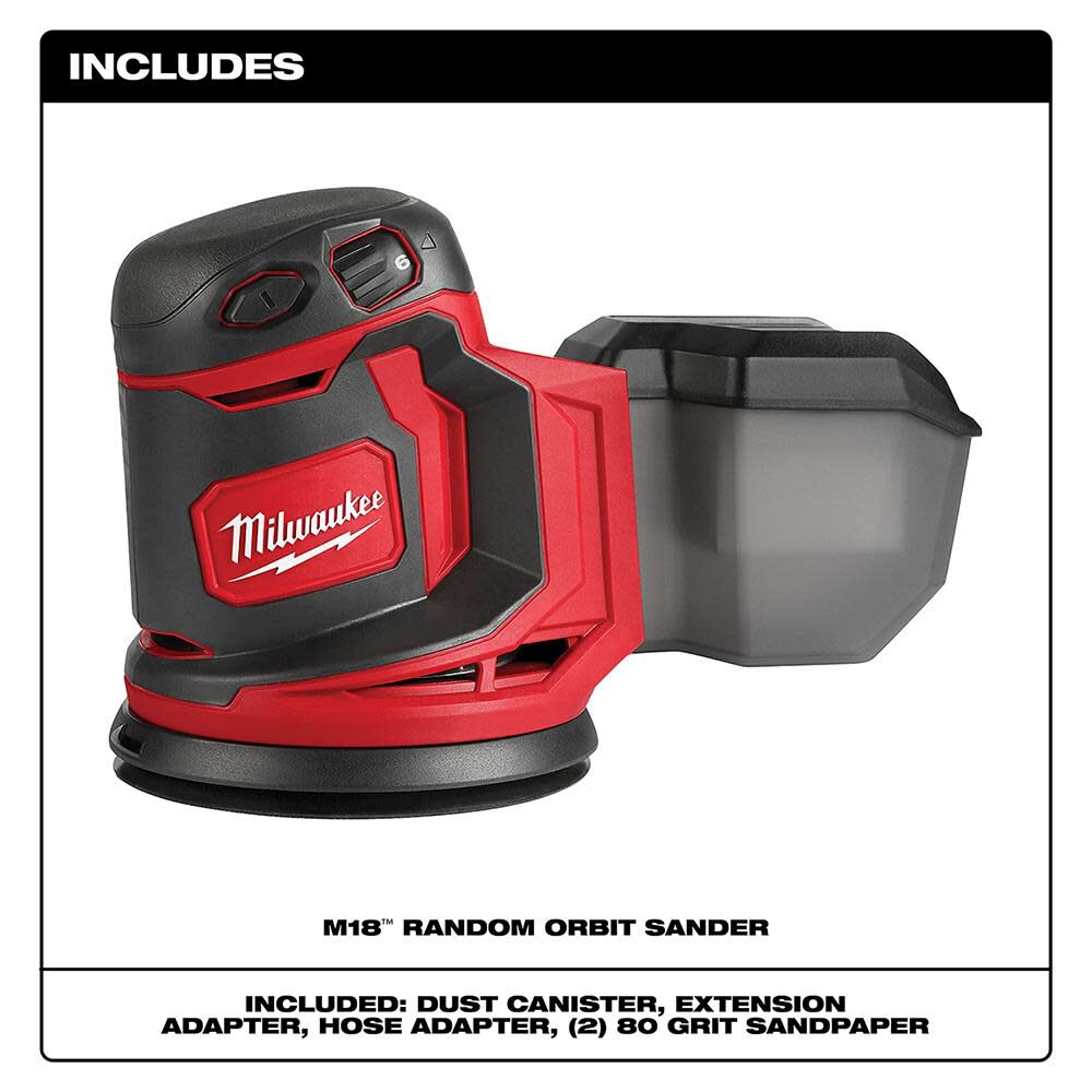 Milwaukee M18 Random Orbit Sander (Bare Tool) 2648-20 - Acme