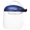 Sellstrom Single Crown Safety Face Shield with Pin-Lock Headgear Polycarbonate Window Clear Tint Uncoated Blue Crown, small image number 1