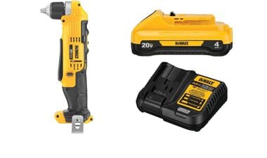DEWALT 20V MAX 3/8in Right Angle Drill/Driver with Starter Kit Bundle