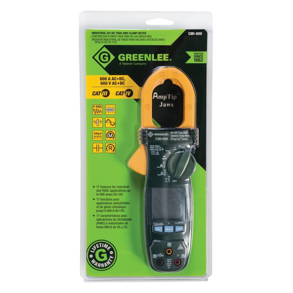 Greenlee Clampon Clamp Meter 600 AC+DC CMI600 Acme Tools