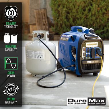 Duromax Generator Dual Fuel Digital Inverter Hybrid Portable 2300 Watt, large image number 2