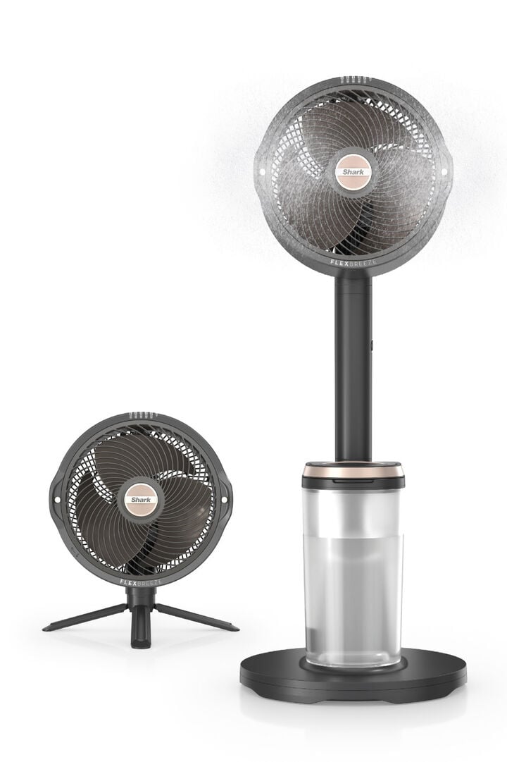 Shark FlexBreeze 12V 36W 3A Pro Mist Pedestal and Table Fan Charcoal Gray, large image number 2
