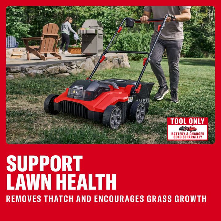 CRAFTSMAN 2XV20 Brushless RP Dethatcher Scarifier (Bare Tool), large image number 2
