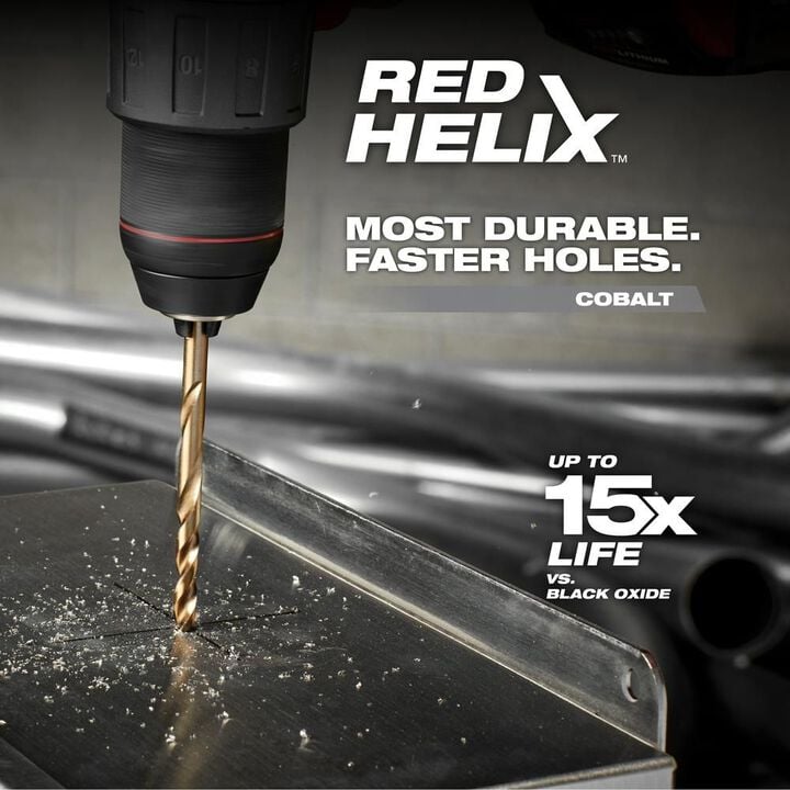 Milwaukee RED HELIX Cobalt Drill Bit Set 15pc, large image number 5