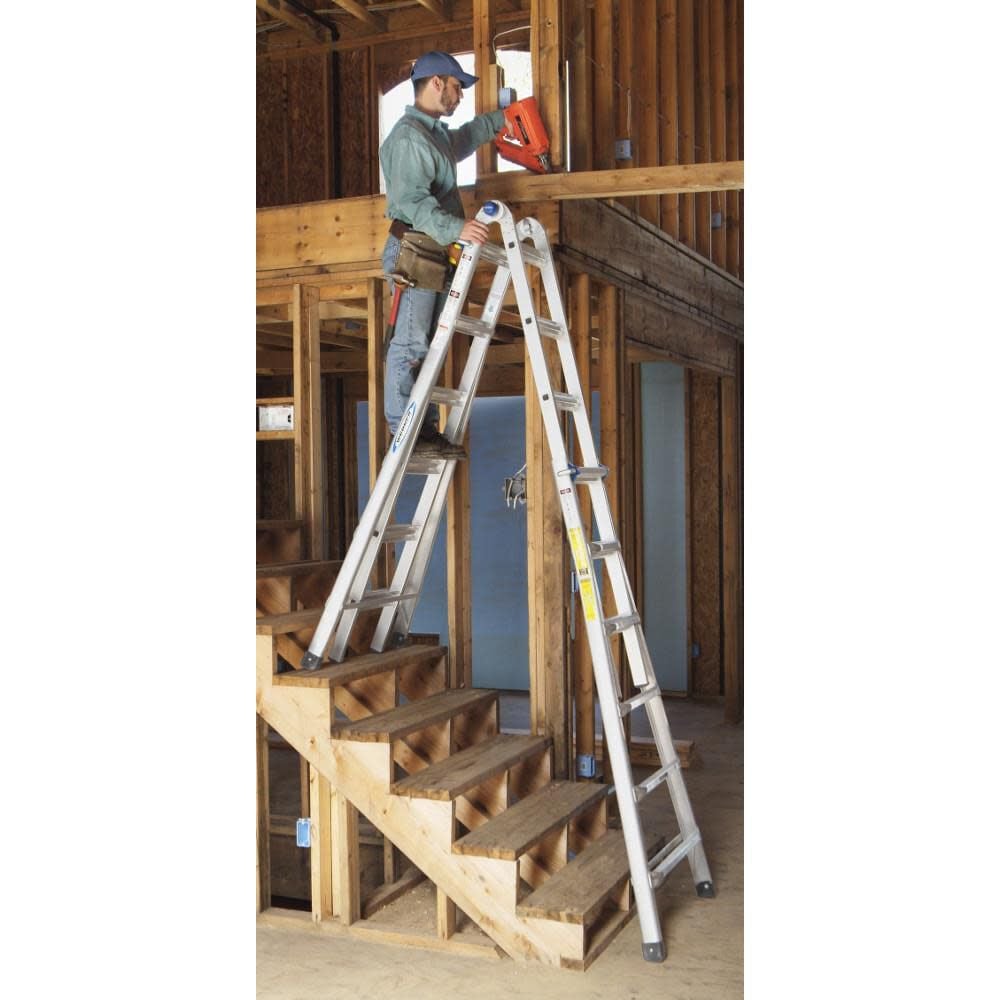 Werner 26-ft Aluminum 300-lb Telescoping Type IA Multi-Position Ladder, large image number 9