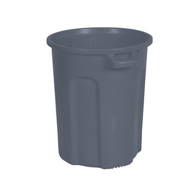 Toter 20 Gallon Round Trash Can with Lift Handle Dark Gray Granite