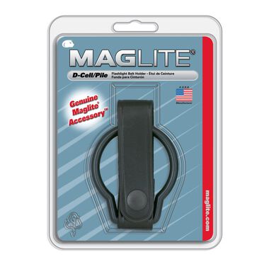 Maglite Black Plain Leather Belt Holder for D-Cell Flashlight
