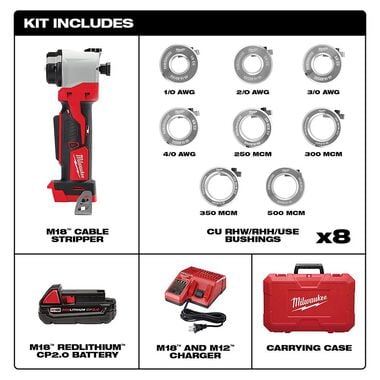 Milwaukee M18 Cable Stripper Kit for Cu RHW / RHH / USE, large image number 1