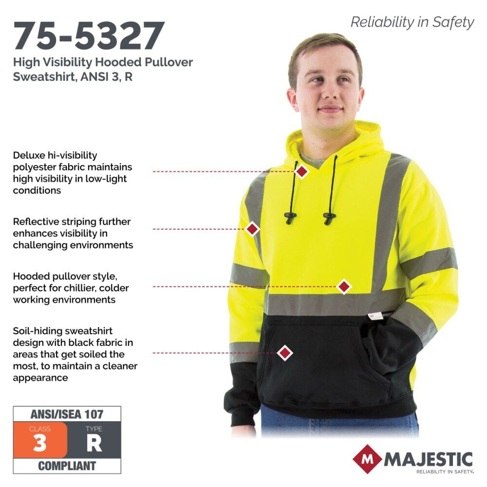 Majestic Glove Surveyors Vest Hi-Vis Yellow 5X, large image number 2