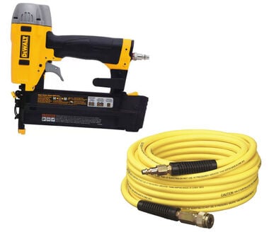 DEWALT 18 Gauge 2 Inch Brad Nailer with 50ft Air Hose Bundle